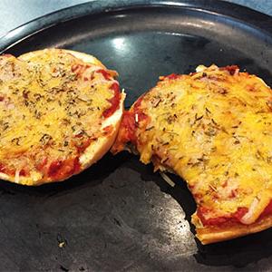 Pizza Bagels at D-Hall